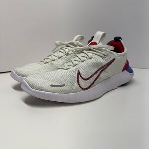 Nike Cream and Red Athletic Shoes